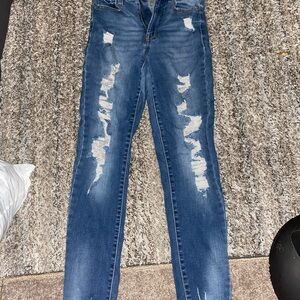 Distressed Blue Jeans Aeropostale